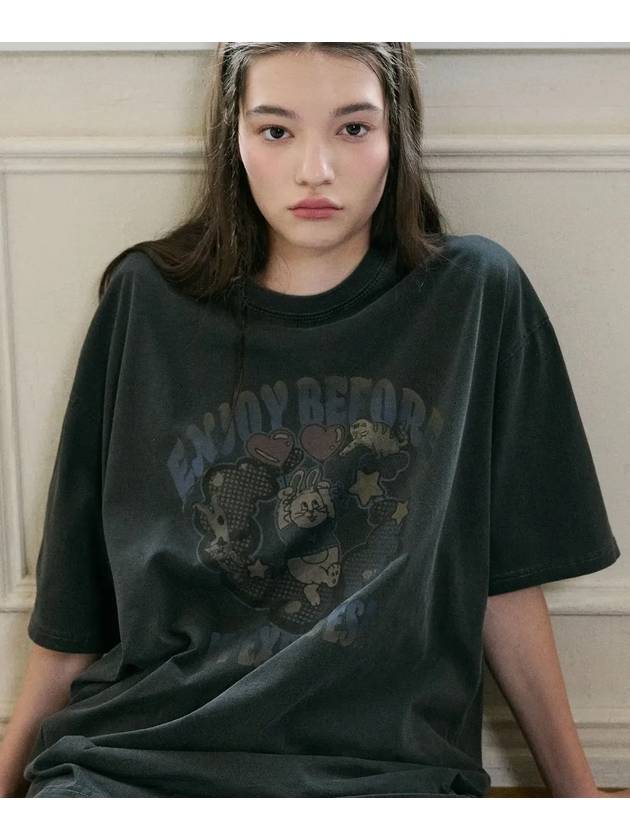 Bunny Pigment Short Sleeve T Shirt Smoke Black - CPGN STUDIO - BALAAN 4