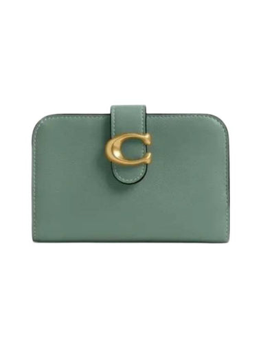 Tabby Half Wallet Green - COACH - BALAAN 1