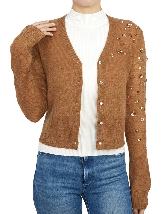 Women's Mohair Cardigan Brown - MAX MARA - BALAAN 8