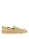 Logo Suede Loafers Beige - TOD'S - BALAAN 4