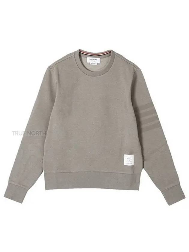 Classic Loopback Tonal 4 Bar Crewneck Knit Top Beige - THOM BROWNE - BALAAN 2