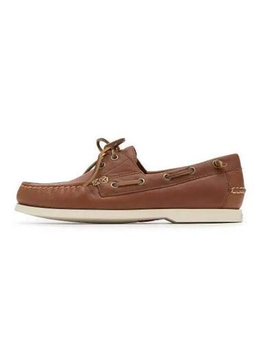 Mutton color block leather boat shoes light beige - POLO RALPH LAUREN - BALAAN 1