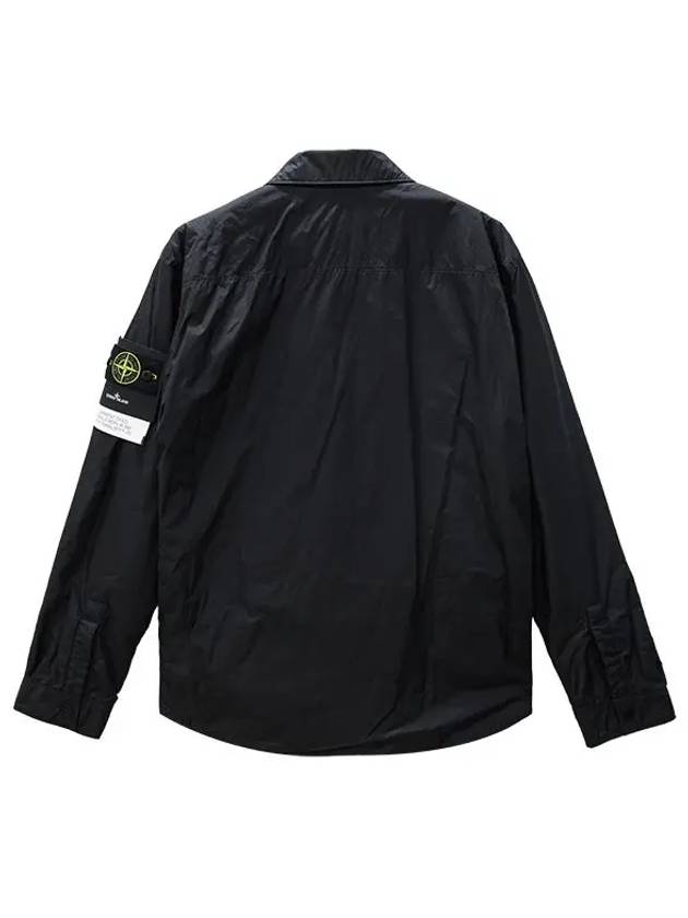 Logo Patch Zip Up Jacket Black - STONE ISLAND - BALAAN 7