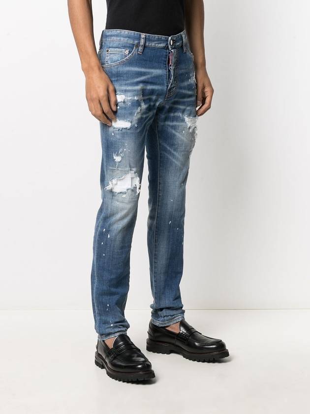 Logo Patch Painting Diss Cool Guy Jeans Blue - DSQUARED2 - BALAAN 5