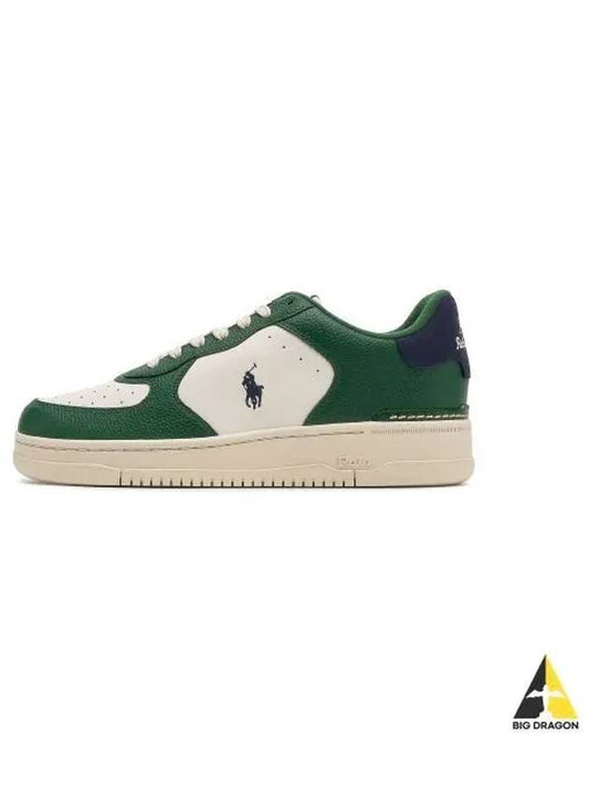 Masters Court Leather Sneakers Green - POLO RALPH LAUREN - BALAAN 1