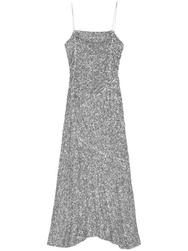 Ganni 3D Sequins Long Slip Dress - GANNI - BALAAN 1