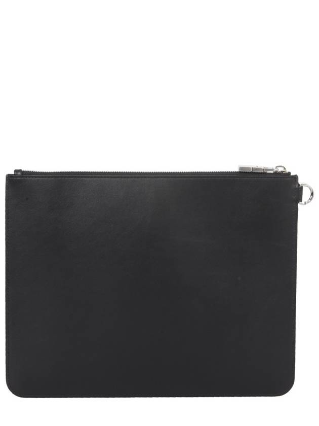 wire logo leather clutch bag black - GIVENCHY - BALAAN 3