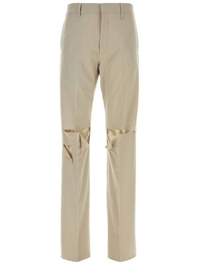 SS23 Stone tailored trousers with wear BM518J14NX MGIV 099 - GIVENCHY - BALAAN 2