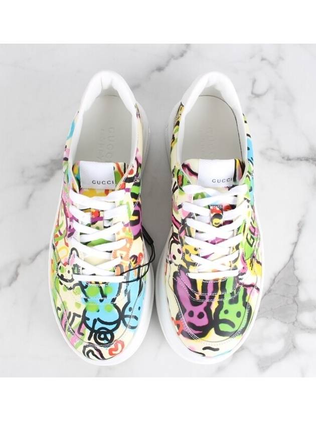 Graffiti print platform sneakers 8 5 275 - GUCCI - BALAAN 9