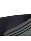 Intrecciato Two-Tone Card Wallet Black Green - BOTTEGA VENETA - BALAAN 6