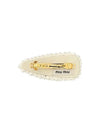 Woven Fabric Hair Clip White - MIU MIU - BALAAN 4