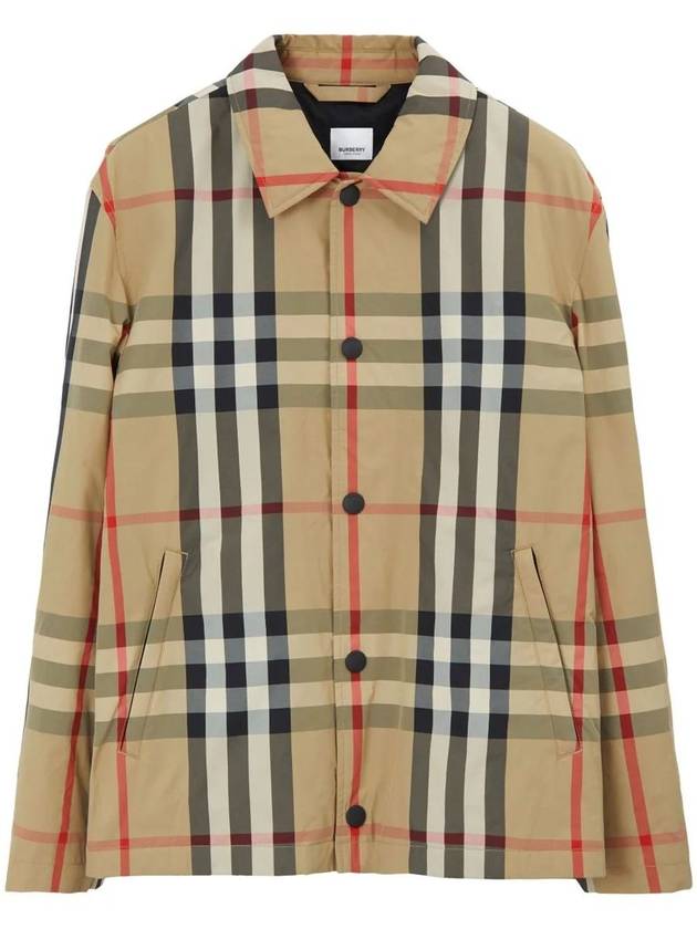 Check Nylon Jacket Beige - BURBERRY - BALAAN 2