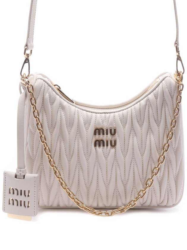 Matelasse Nappa Leather Shoulder Bag White - MIU MIU - BALAAN 3