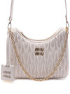 Matelasse Nappa Leather Shoulder Bag White - MIU MIU - BALAAN 2