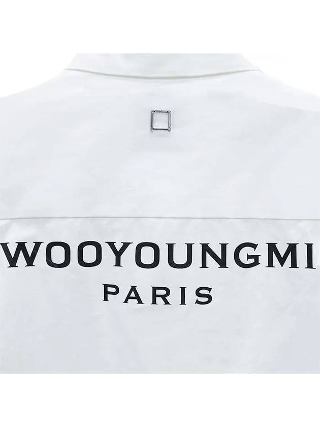 Cotton Back Logo Long Sleeve Shirt White - WOOYOUNGMI - BALAAN 3