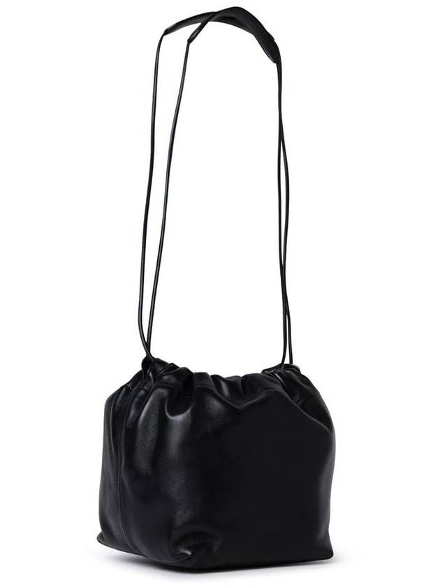 Drawstring Nappa Bucket Bag Black - JIL SANDER - BALAAN 3