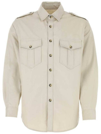 Embroidered Logo Flap Pocket Long Sleeve T-Shirt Beige - ISABEL MARANT - BALAAN 2