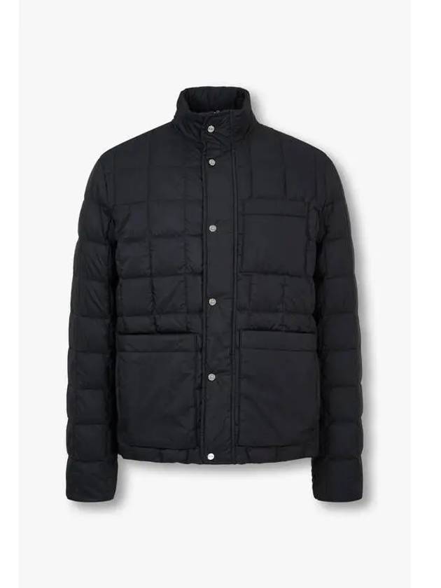 Men s Square Quilted Down Padded Jacket Black - HERNO - BALAAN 1