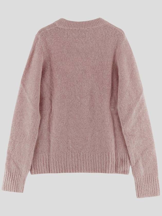 Brush Alpaca O Neck Knit Top Pink - GANNI - BALAAN 3