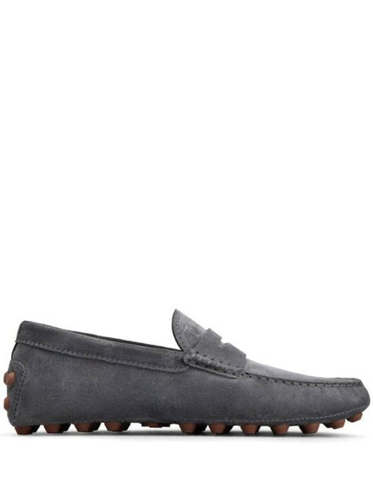 Gommino Bubble Suede Driving Shoes Grey - TOD'S - BALAAN 1