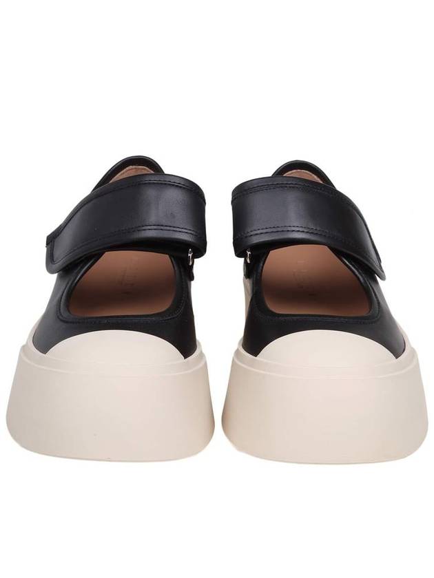 Nappa Leather Mary Jane Low Top Sneakers Black - MARNI - BALAAN 4