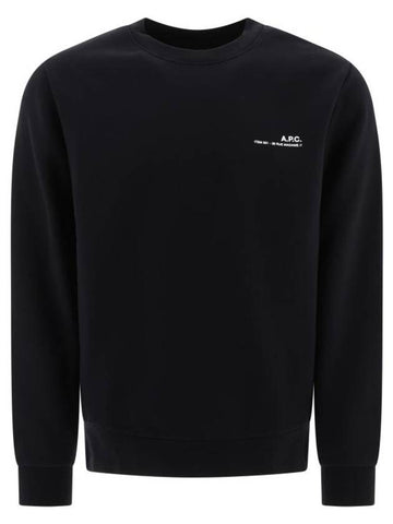 Item Logo Crew Sweatshirt Black - A.P.C. - BALAAN 1