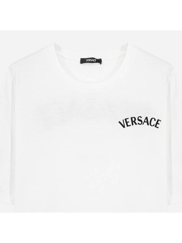 Milano Logo Short Sleeve T-Shirt White - VERSACE - BALAAN 3