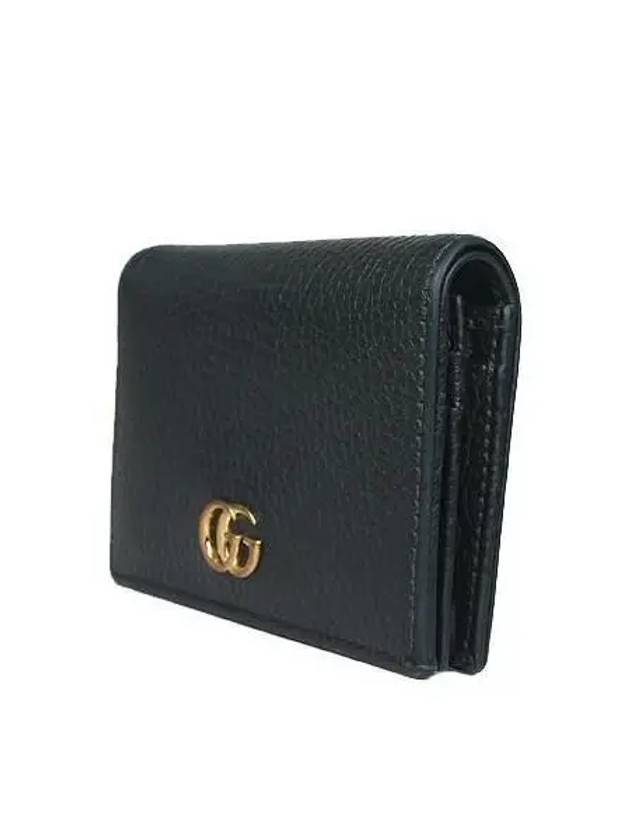 456126 GG gold logo black leather Marmont women s wallet 1 - GUCCI - BALAAN 3