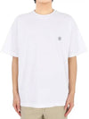 Compass Patch Regular Fit Cotton Short Sleeve T-Shirt White - STONE ISLAND - BALAAN 3