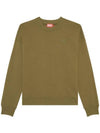 Men's Logo Embroidery Sweatshirt Green - DIESEL - BALAAN 2