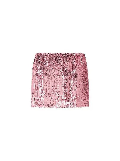 Saviola Glitter Sequin Mini H Line Skirt Pink - REFORMATION - BALAAN 2