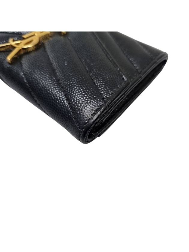 414404 Monogram Envelope Gold Logo Card Business Wallet - SAINT LAURENT - BALAAN 5