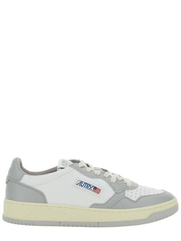 'Medalist Low' Grey Sneakers With Side Logo In Leather Man - AUTRY - BALAAN 1