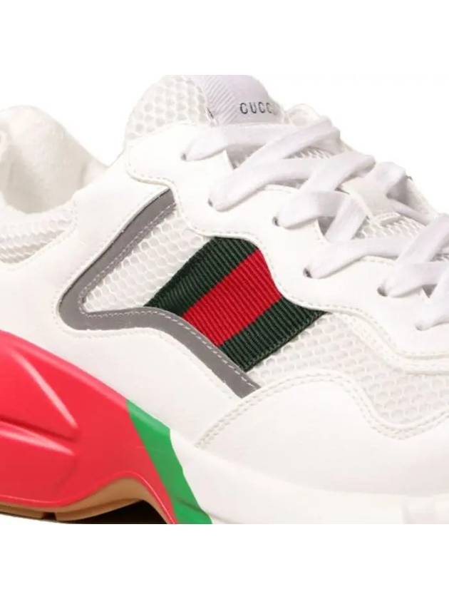 Web Rhyton Oversole Low Top Sneakers White - GUCCI - BALAAN 9