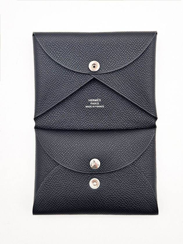 Calvi Duo Card Wallet Noir - HERMES - BALAAN 2