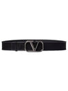 Toile Iconographe Leather Belt Black - VALENTINO - BALAAN 1