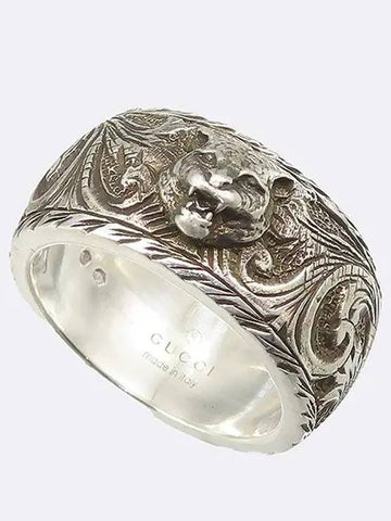 433571 925 Silver Feline Head Ring No 13 - GUCCI - BALAAN 1