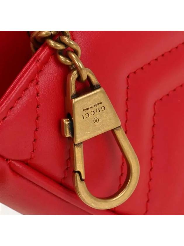 GG Marmont Matelasse Chain Mini Bag Red - GUCCI - BALAAN 9