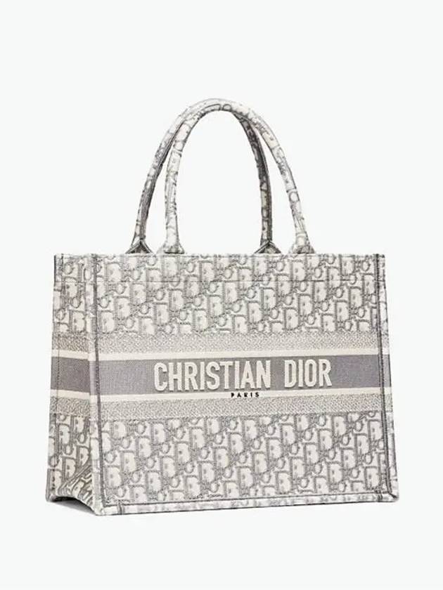 Oblique Medium Book Tote Bag Ecru Grey - DIOR - BALAAN 3