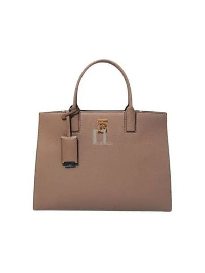 Leather Small Frances Tote Bag Light Saddle Brown - BURBERRY - BALAAN 2