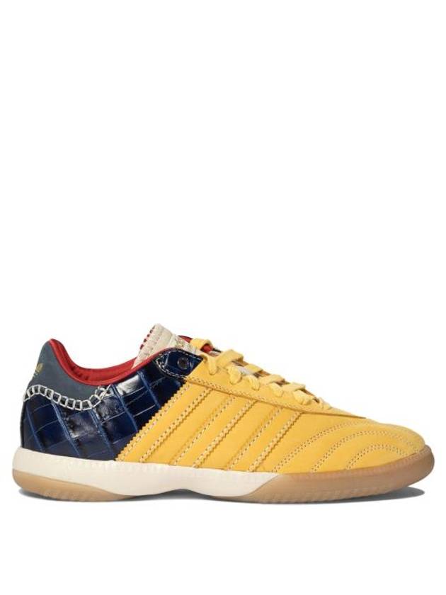 Samba Suede Low Top Sneakers Navy Yellow - ADIDAS - BALAAN 1