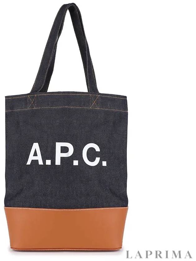 Logo Denim Axelle Tote Bag Navy - A.P.C. - BALAAN 9