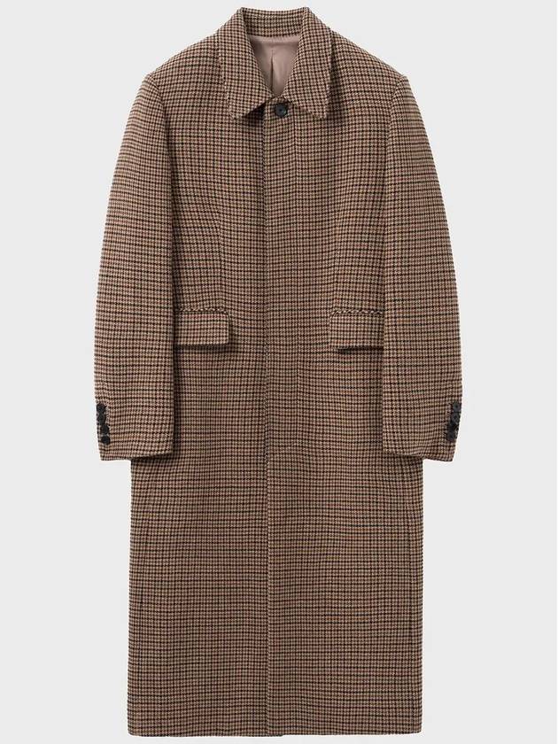 Neuer Houndstooth Oversized Mac Double Coat Beige - NOIRER - BALAAN 3