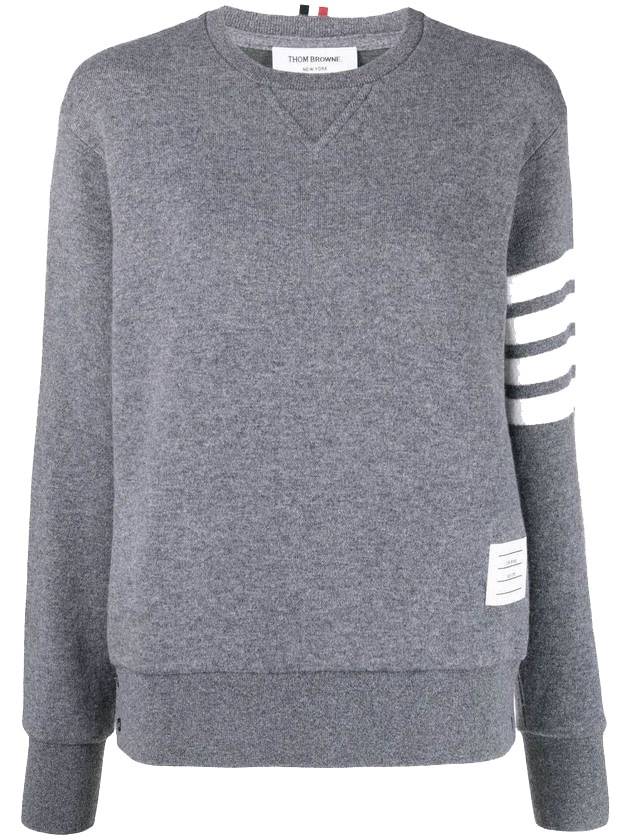 4 Bar Stripe Knit Top Grey - THOM BROWNE - BALAAN 1