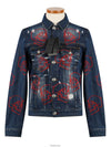 Skull Print Allover Denim Jacket Blue - PHILIPP PLEIN - BALAAN 2