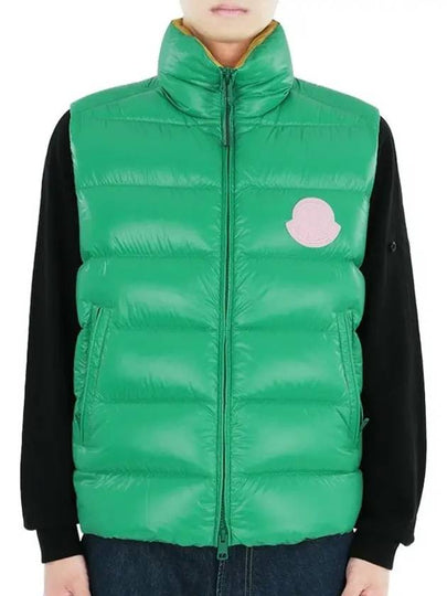 24 S S Men's PARKE Logo Patch Padded Vest Green 1A00079 595GJ 850 - MONCLER - BALAAN 2