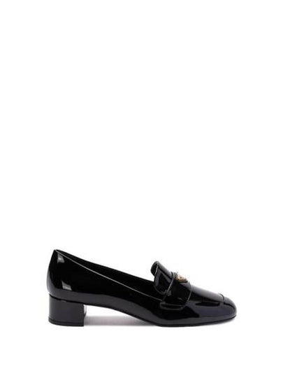 Triangle Logo Patent Leather Loafers Black - PRADA - BALAAN 2