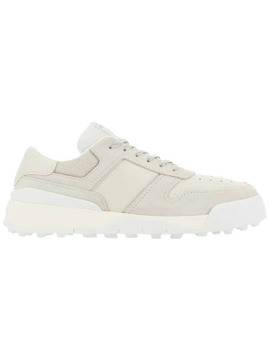 Suede Smooth Leather Low Top Sneakers White - TOD'S - BALAAN.