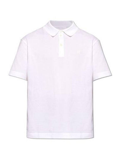 Embroidered Logo Cotton Polo Shirt White - GIVENCHY - BALAAN 2