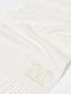 Women's Wsdalia Fringe Cashmere Muffler Ivory - MAX MARA - BALAAN 7